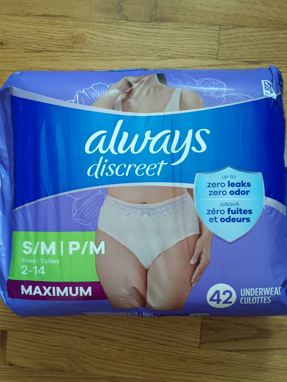 Always Discreet Maximum Incontinence Women Underwear 42 Ct Small Medium 2-14